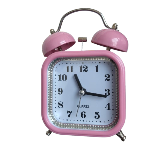 Pink Alarm Clock -Twin Bell  With Back Light thumbnail 2